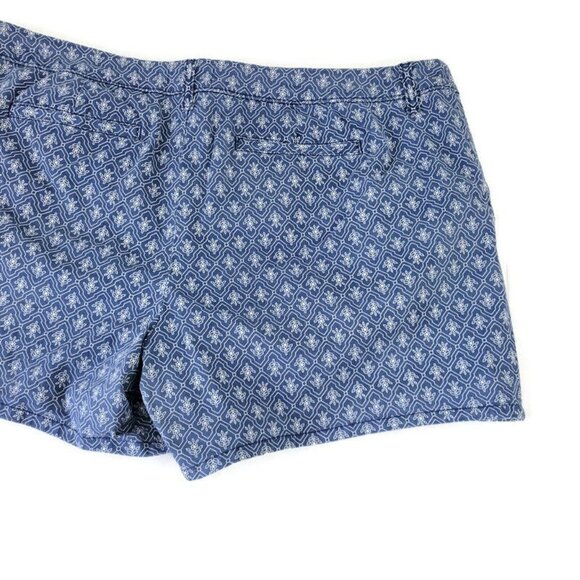 Liz Claiborne Womens Shorts 18 Classic Blue Floral Casual Zip Fly FLO209E - Picture 7 of 10